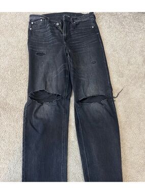 American Eagle Outfitters Black Skinny Distressed Jeans